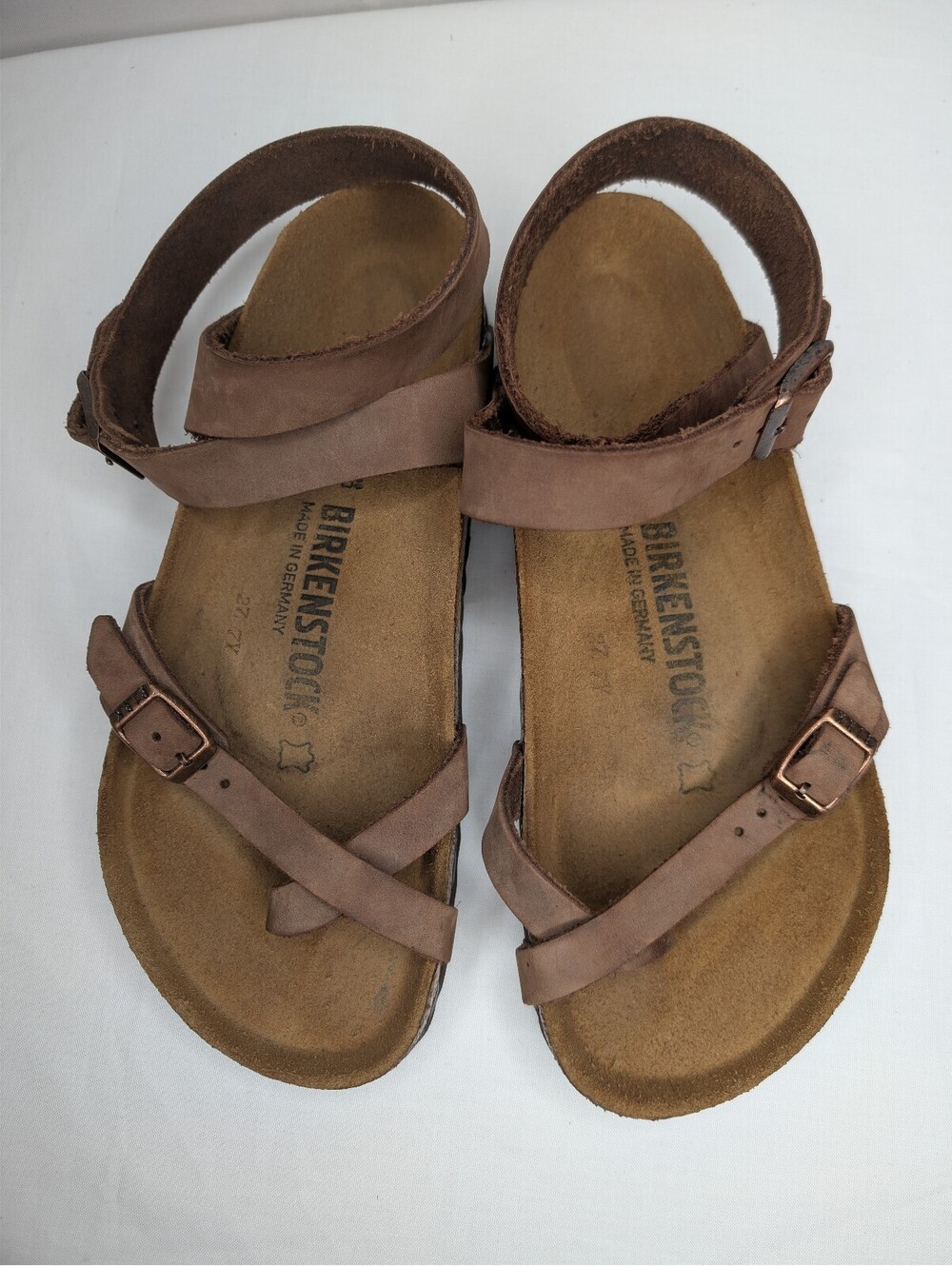 Birkenstock Yara Ankle Strap Sandals Brown Leather Bohemian Gypsy EU 37 - US 6.5